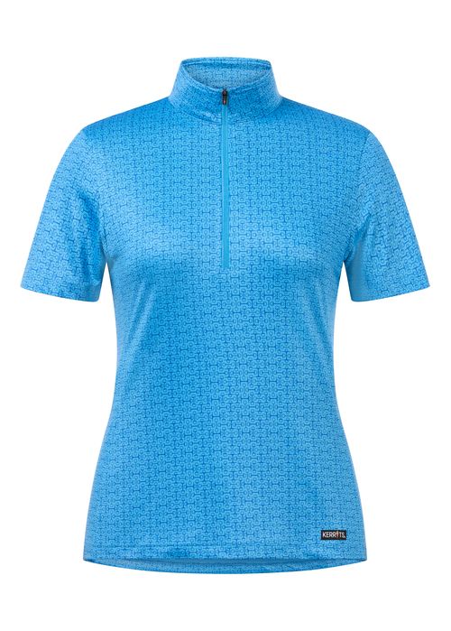 Kerrits Women's Play It Print Coolcore Short Sleeve Shirt - Blue Bitsy