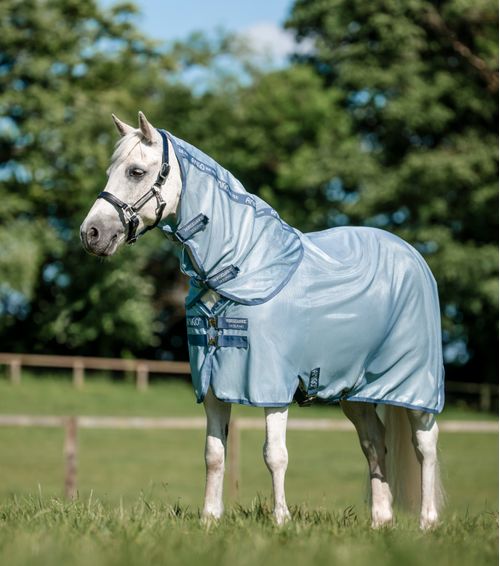 Amigo Pony Bug Rug Plus - Heather Blue/Blue/Silver