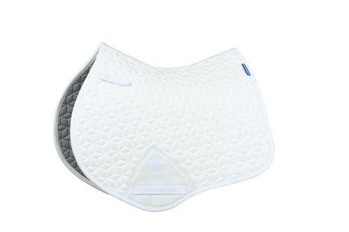 Weatherbeeta Suede Elite Air-Tec Jump Shaped Saddle Pad - White