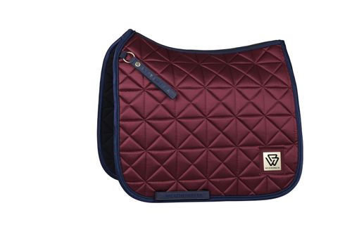 Weatherbeeta Satin Luxe Air-Tec Dressage Saddle Pad - Burgundy