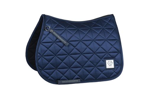 Weatherbeeta Satin Luxe Air-Tec Euro Jump Shaped Saddle Pad - Navy