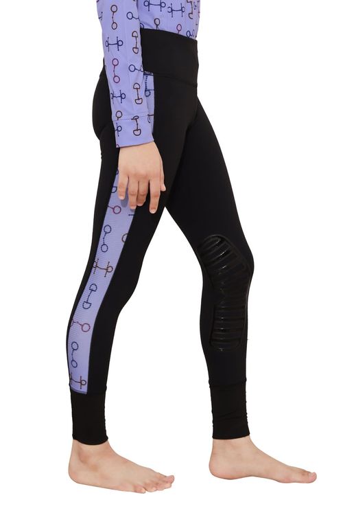 OVERSTOCK: TuffRider Kids' Snaffle Bits Tights - Medium - Blue