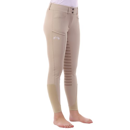 OUTLET: Equine Couture Women's Techno Extended Knee Patch Breeches - 30 - Safari