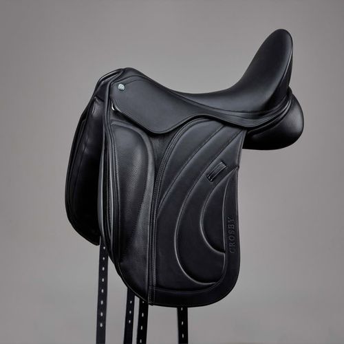 READY TO SHIP: Crosby Dressage Adjustable Knee Block Saddle II - 17 - Black