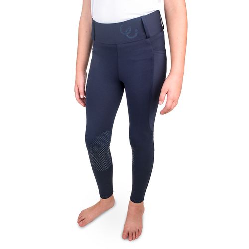 OVERSTOCK: Equistar Kids' Active Rider Performance Tights - Medium - Navy