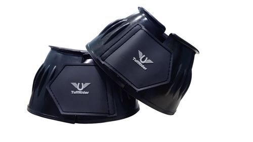 TuffRider Heavy Duty Double Velcro Bell Boots - Black