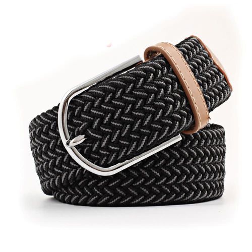 TuffRider FlexiFit  Stretch Braided Riding Belt - Black/Grey