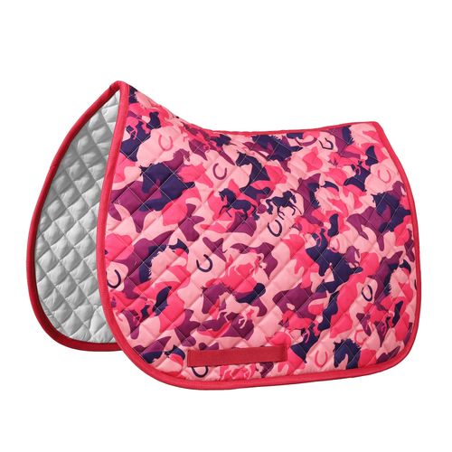Equine Couture Camo Saddle Pad - Pink