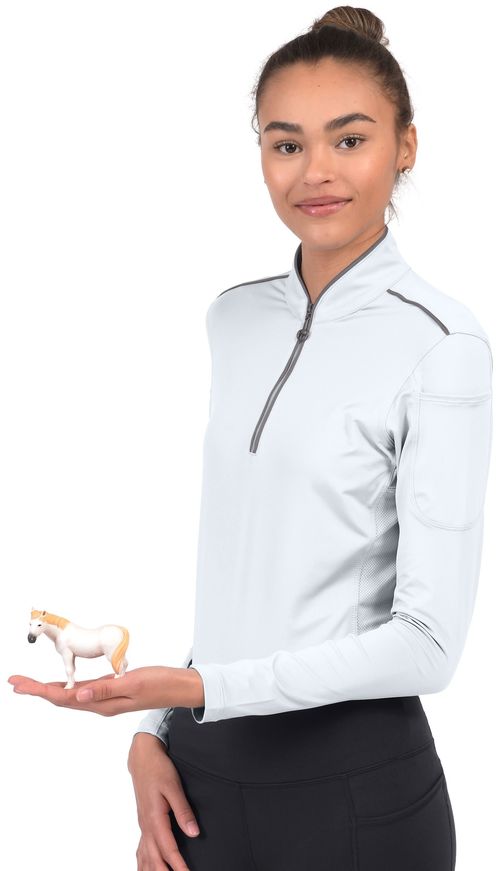Chestnut Bay Women's Performance Rider SkyCool Long Sleeve Shirt - White
