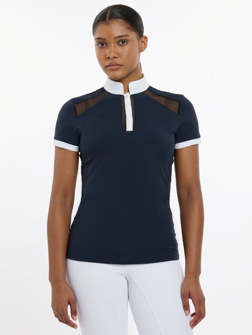 LeMieux Women's Camille Short Sleeve Show Shirt - Navy