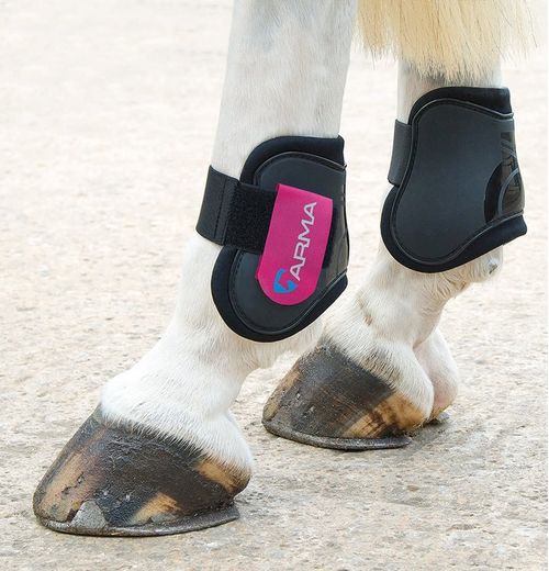 OUTLET: Shires ARMA Fetlock Boots - Cob/Horse - Black/Raspberry