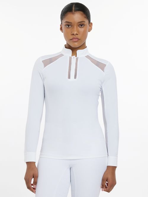 LeMieux Women's Camille Long Sleeve Show Shirt - White