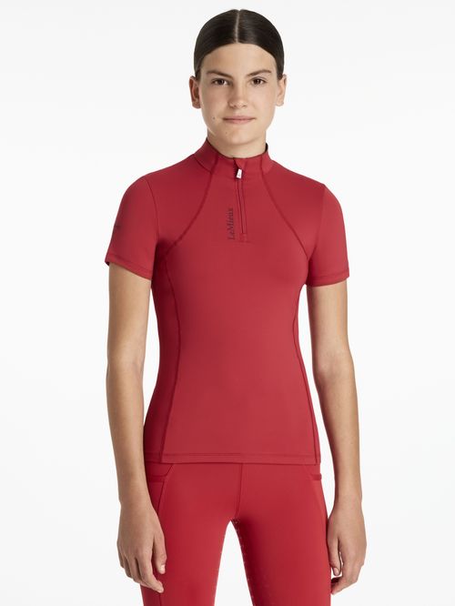 LeMieux Kids' Young Rider Classique Short Sleeve Base Layer - Chilli