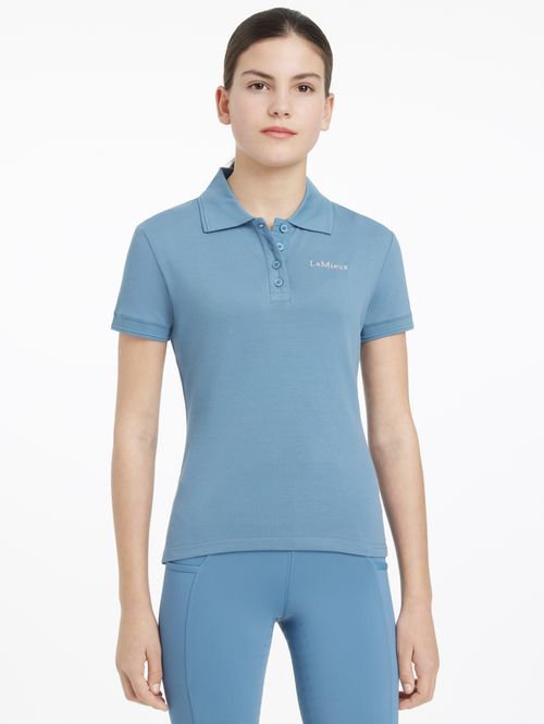 LeMieux Kids' Young Rider Classique Polo Shirt - Ice Blue