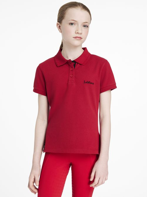 LeMieux Kids' Young Rider Classique Polo Shirt - Chilli