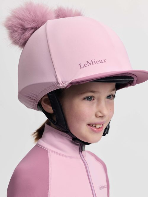 LeMieux Kids' Mini Double Pom Hat Silk - Fondant