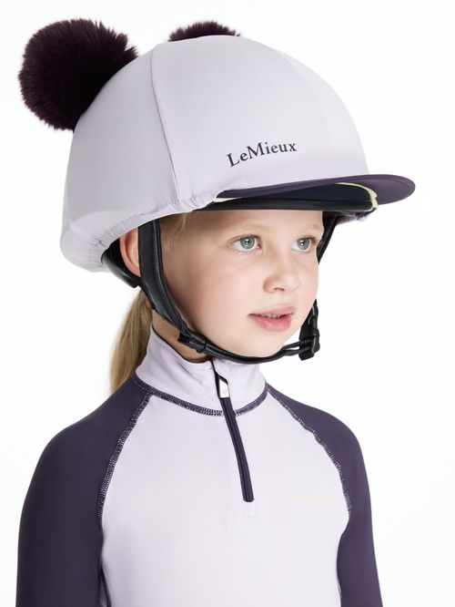 LeMieux Kids' Mini Double Pom Hat Silk - Lilac