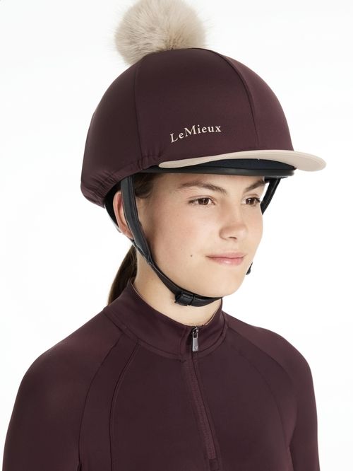 LeMieux Classique Pom Hat Silk - Damson