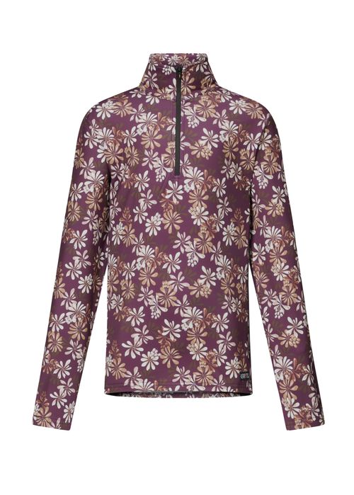 BARGAIN: Kerrits Kids' On Course Quarter Zip Fleece Tech Top - Large - Vineyard Autumn Bouquet
