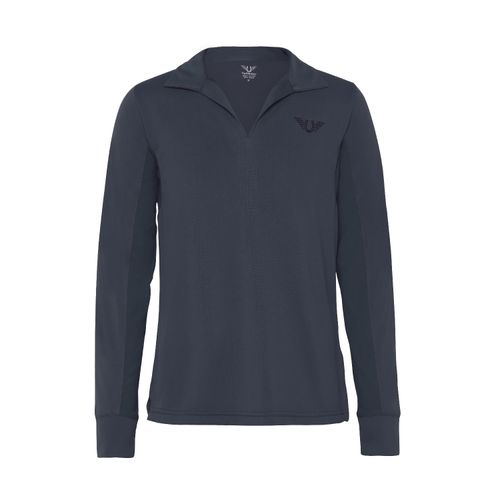 BARGAIN: TuffRider Kids' Taylor Long Sleeve Polo - Large - Navy