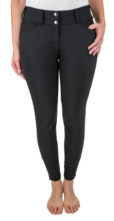BARGAIN: Equine Couture Women's Coolmax Champion Knee Patch Breeches - 24 Regular - Black