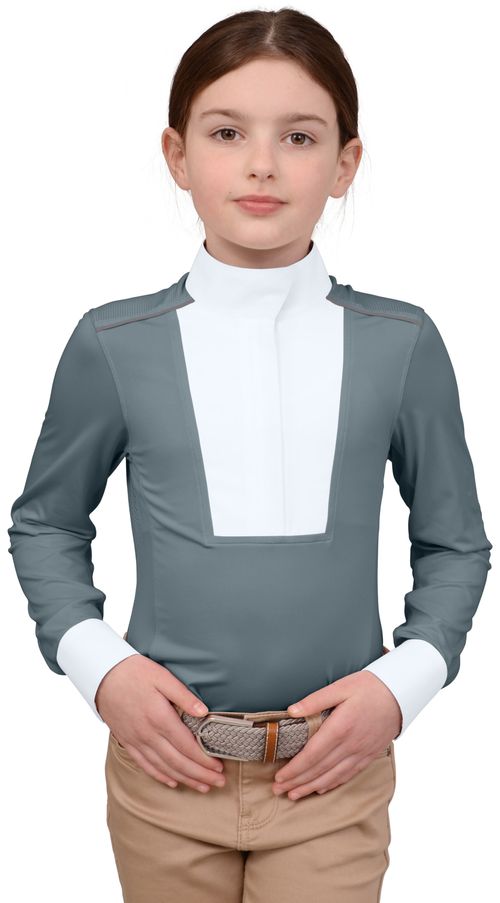 BARGAIN: Chestnut Bay Kids' SkyCool Liberty Long Sleeve Show Shirt - X Large - Slate