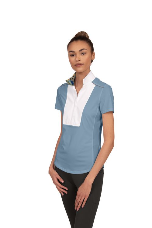 OVERSTOCK: Chestnut Bay Women's SkyCool Liberty Sport Short Sleeve Show Shirt - XX Large - Skyblue