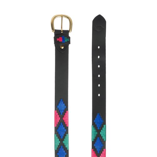 OVERSTOCK: Equinavia Siri Polo Belt - X Small - Black/Dazzling Blue
