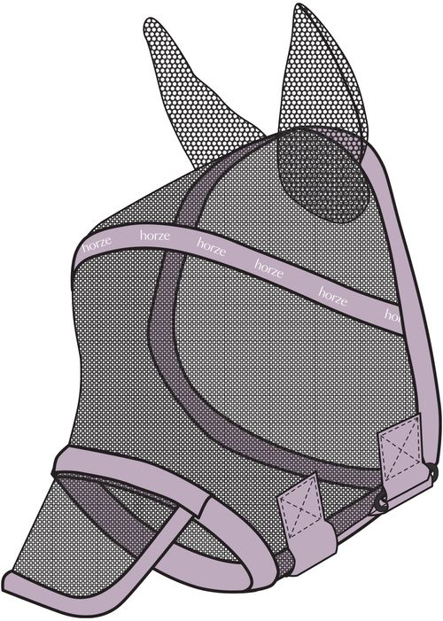 Horze Wire-Framed Fly Mask - Lavender Frost