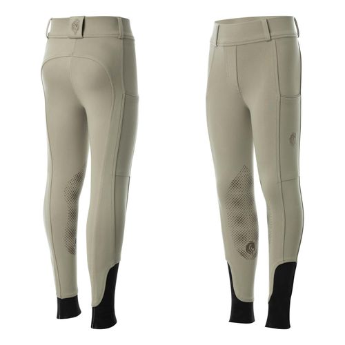 Equinavia Kids' Greta Pull On Knee Patch Breeches - Tan