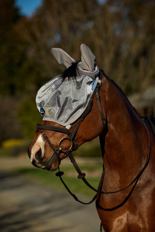 Weatherbeeta Comfitec Hexi Shield Ride On Fly Mask - Silver