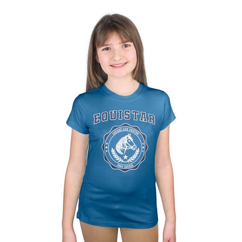 Equistar Kids' Short Sleeve Graphic Tee - Teal Blue