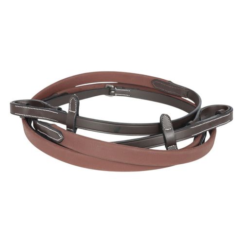 Henri de Rivel GripX Extreme Rubber Reins - Havana