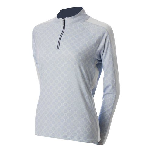 Equinavia Women's Selma NordicAir Long Sleeve Sun Shirt - Light Grey/Lavender