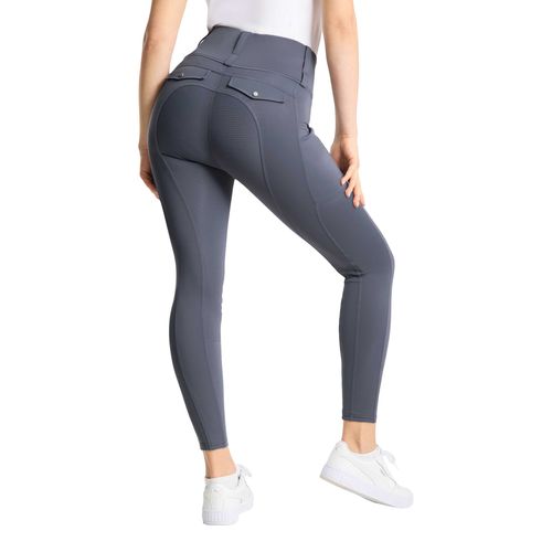 Horze Women's Anya Hybrid Full Seat Tights - Grisaille