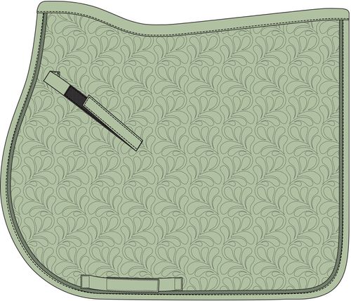 Horze Free Form Dressage Saddle Pad - Celadon Green