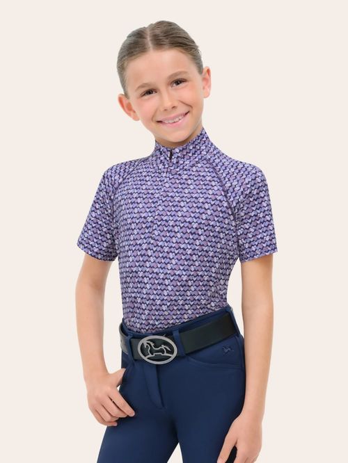 RJ Classics Kids' Lucy Jr 2.0 Short Sleeve Shirt - Purple Hearts