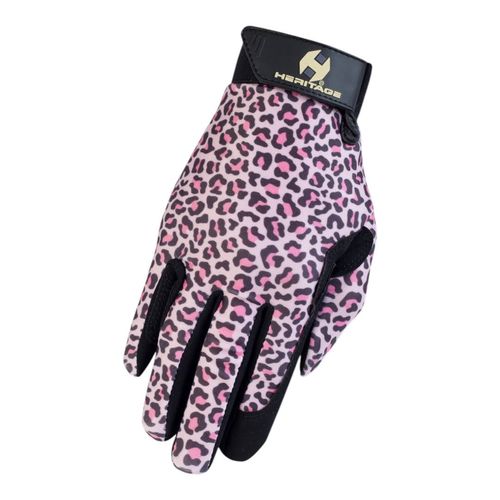 Heritage Print Performance Gloves - Pink Leopard