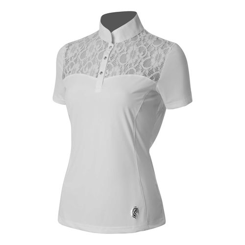 Equinavia Women's Lisa Lace Short Sleeve Show Shirt - White