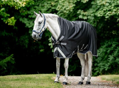 Rambo 1680D Wug Turnout 400g - Black/Thunderstorm Grey/Silver