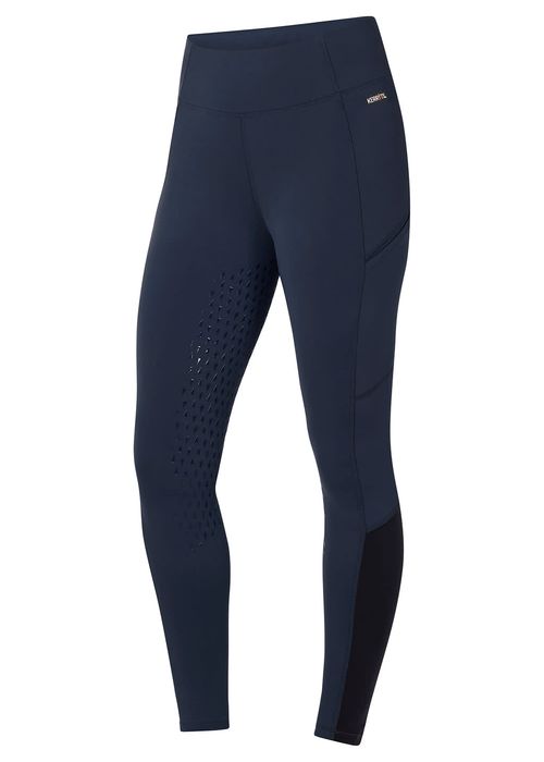 BARGAIN: Kerrits Women's Thermo Tech 2.0 Extended Grip Tights - X Large - Galaxy Blue/Black