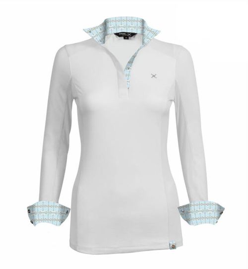 OVERSTOCK: Tredstep Women's Solo Milan Long Sleeve Competition Shirt - Medium - Irish Blue