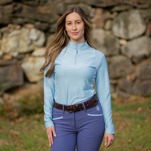 BARGAIN: Equinavia Women's Aurora Long Sleeved Training Shirt - Medium - Winter Sky Blue