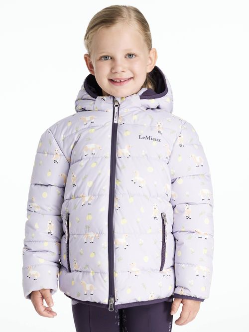 LeMieux Kids' Mini Printed Lilo Puffer Jacket - Lilac