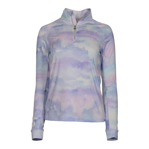 Dapplebay Women's 1/4 Zip Long Sleeve Riding Top - Opalite Skies