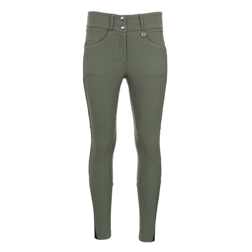 Dapplebay Women's Pro Ribbed Silicon Full Seat Breeches - Rosemary