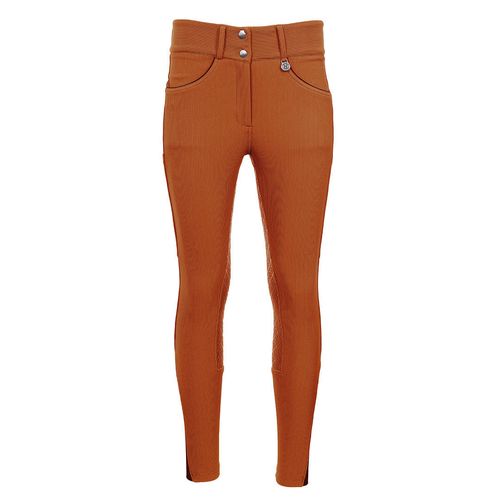 Dapplebay Women's Pro Ribbed Silicon Full Seat Breeches - Rust