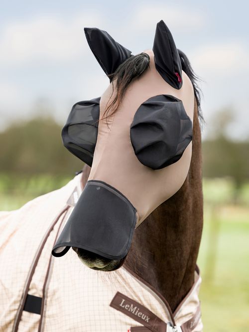 LeMieux Bug Relief Full Fly Mask - Walnut