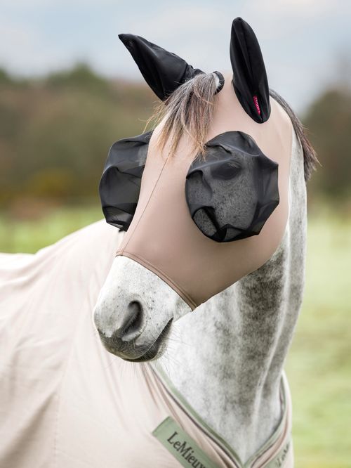LeMieux Bug Relief Half Fly Mask - Walnut