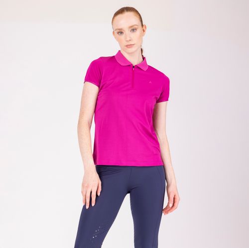Shires Aubrion Women's React Tech Polo - Fushia